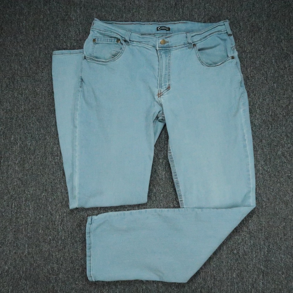 Origin Jeans Mens 36x34 Blue Delta 68 Straight 5 Pocket Light Wash Stretch